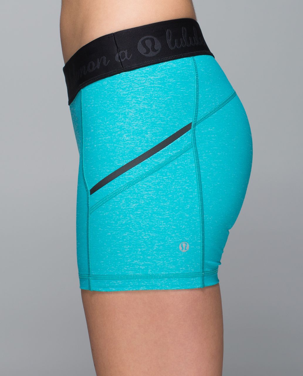 Lululemon What The Sport Short - Heathered Blue Tropics