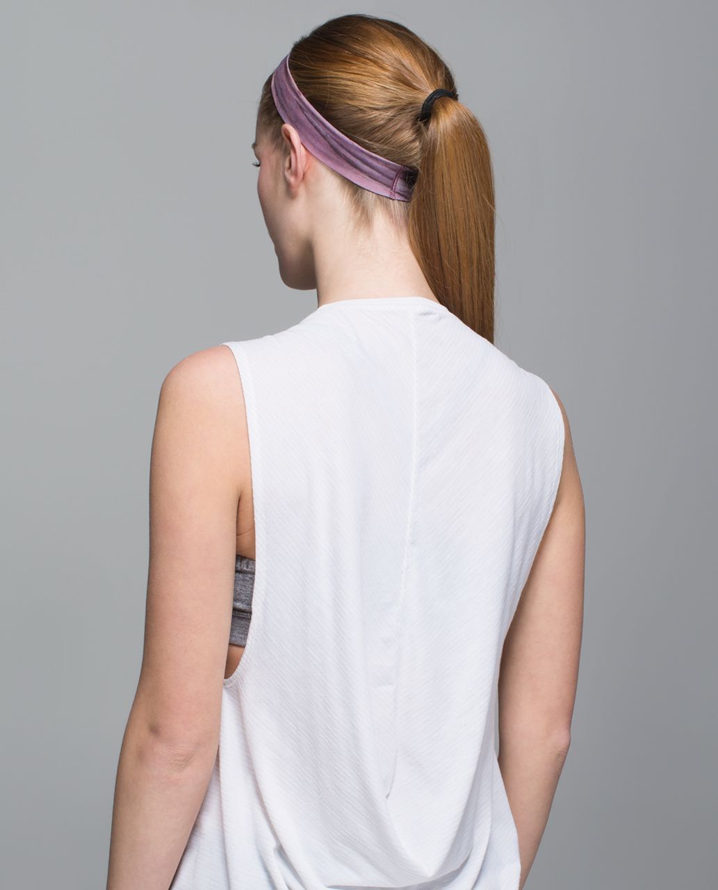 Lululemon Skinny Fly Away Tamer Headband - Mini Hazy Horizon Storm Mauve Bark Berry