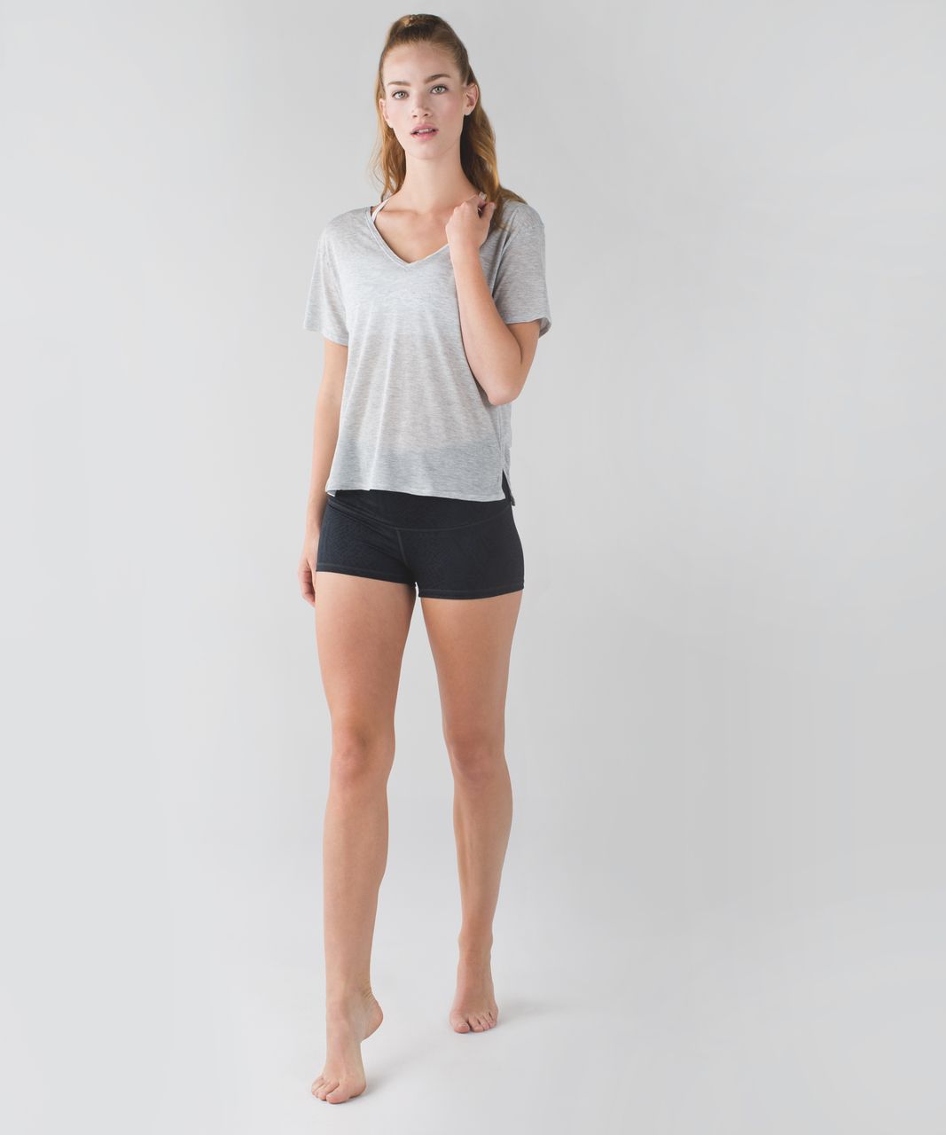 Lululemon Boogie Short *Full-On Luon (Roll Down) - Desert Snake Deep Coal Black