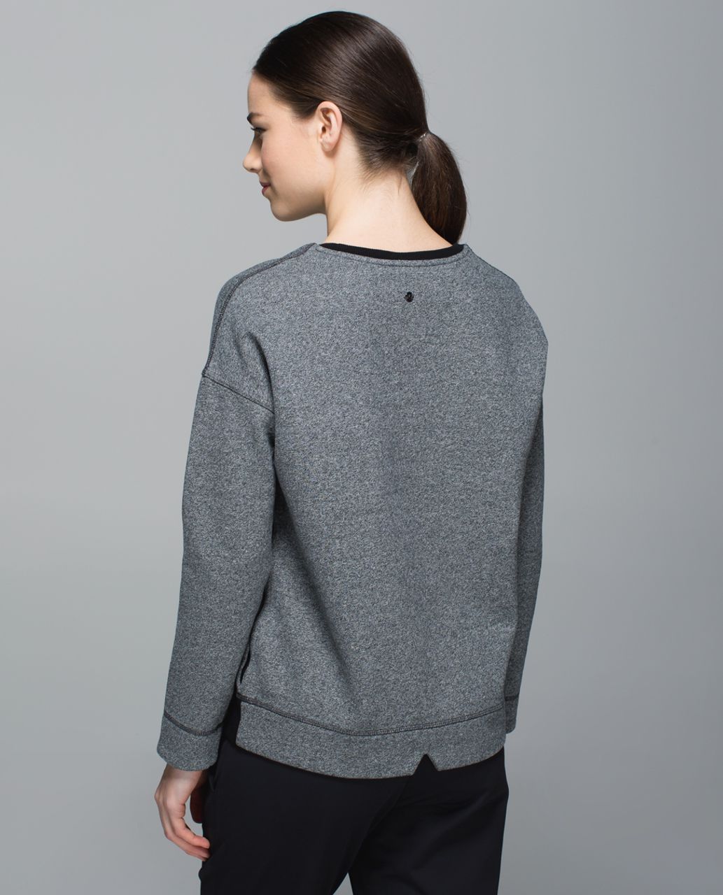 Lululemon Keep Up Crew - Heathered Speckled Black / Black