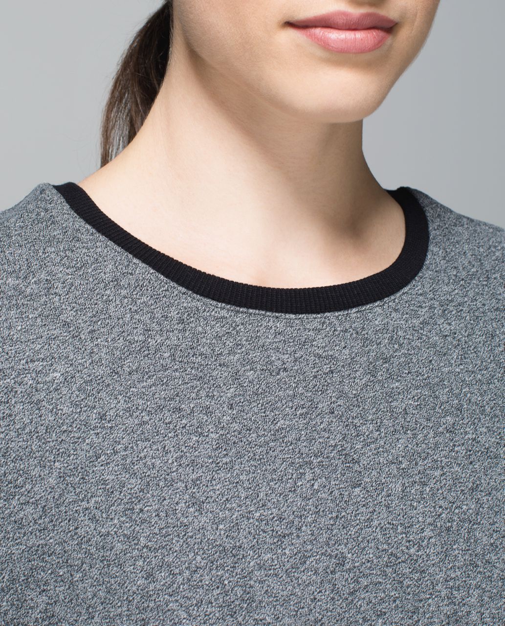 Lululemon Keep Up Crew - Heathered Speckled Black / Black