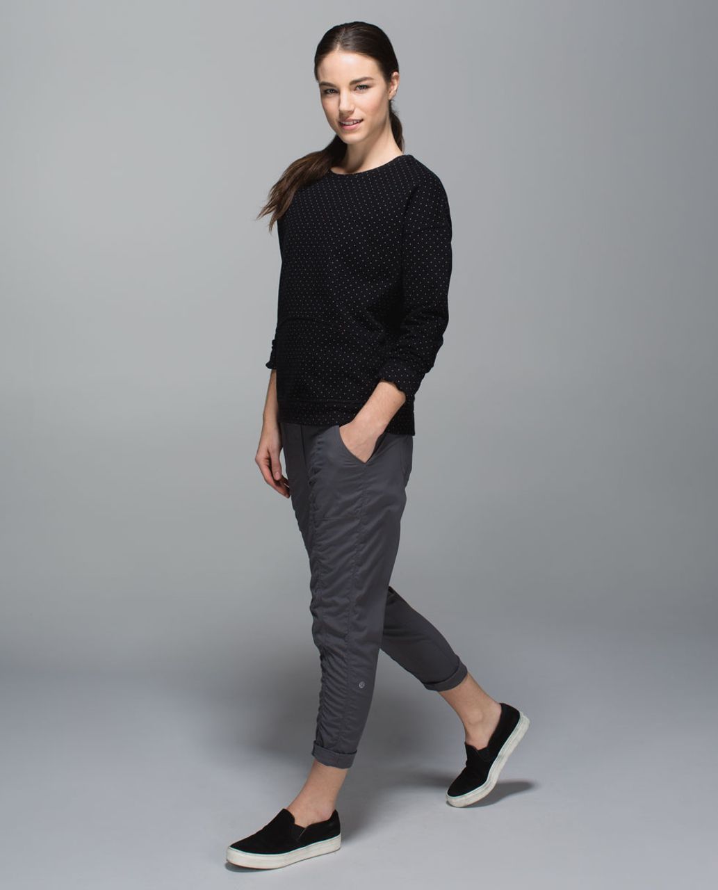 Lululemon Keep Up Crew - Sweet Spot Black Angel Wing / Black