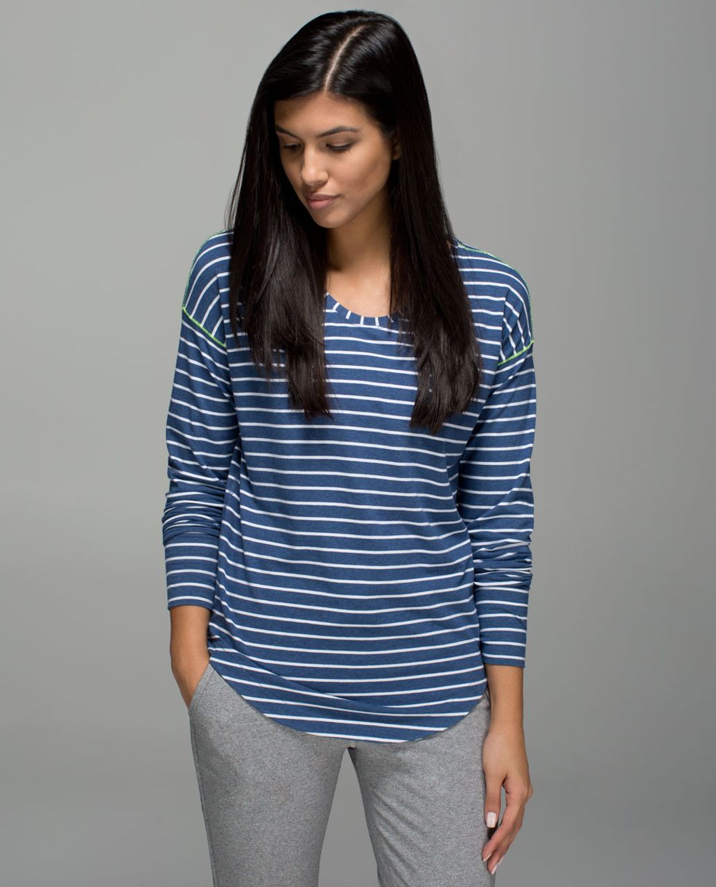 Lululemon Weekend Long Sleeve - Lux Indigo / White