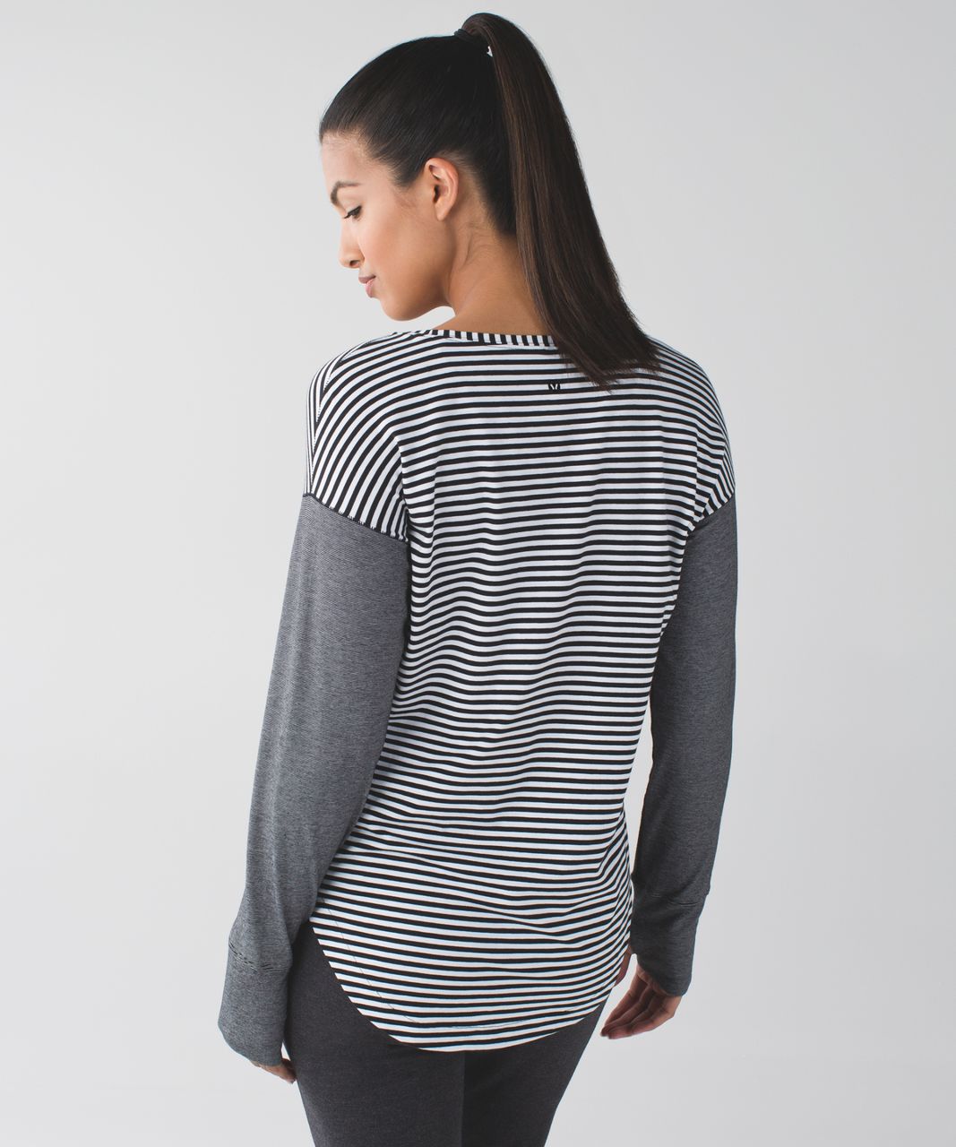 Lululemon Weekend Long Sleeve - Classic Stripe Black White