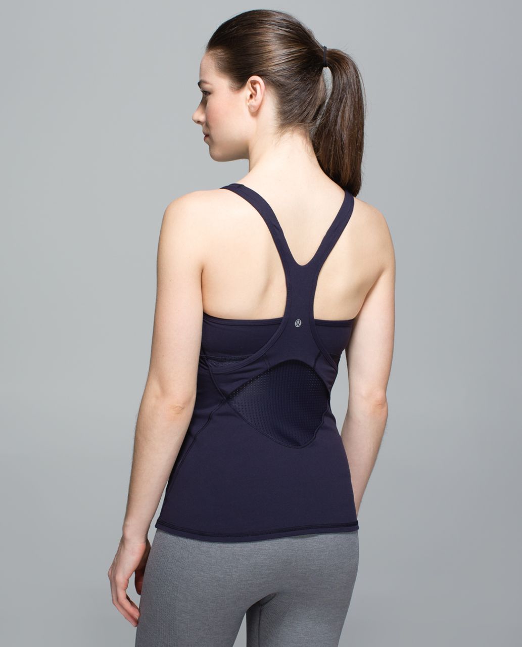 Lululemon Navy Blue Criss Cross Back Tank Top with Built in Bra - Size 6