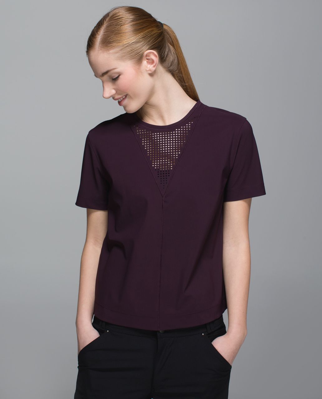 Lululemon Perfectly Perfed Tee - Black Cherry