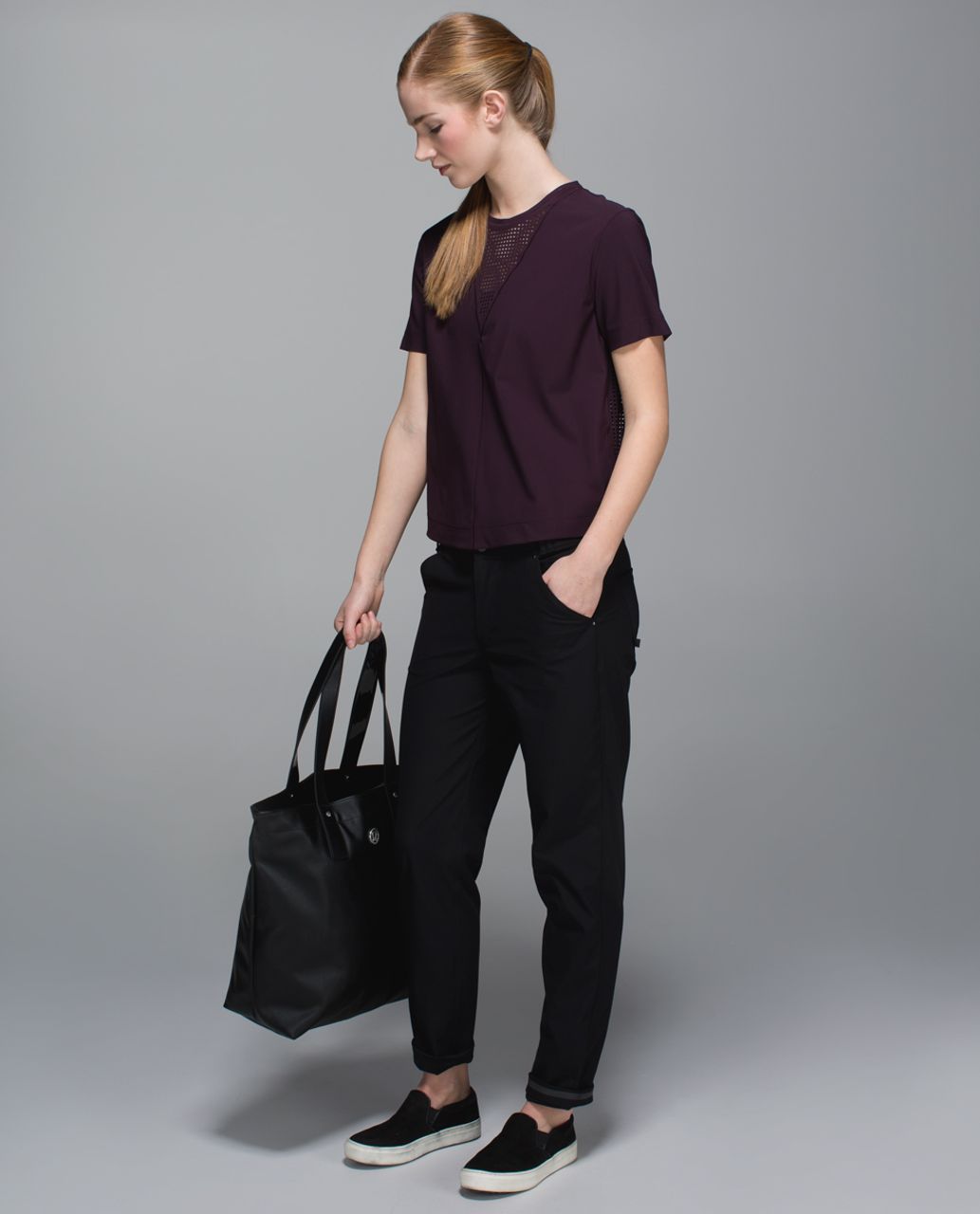 Lululemon Perfectly Perfed Tee - Black Cherry