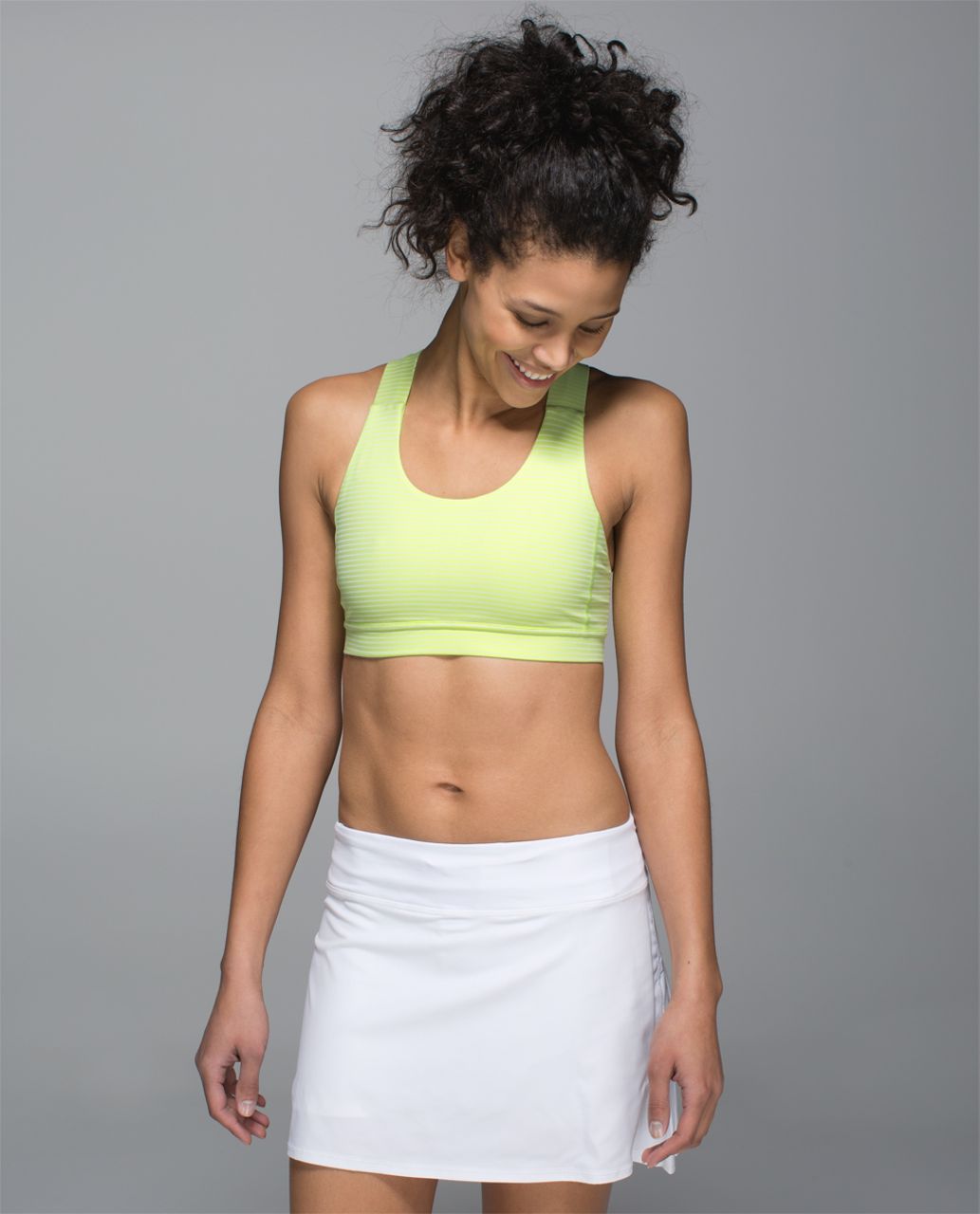 Lululemon All Sport Bra *Adjustable - Hyper Stripe Clear Mint Zest