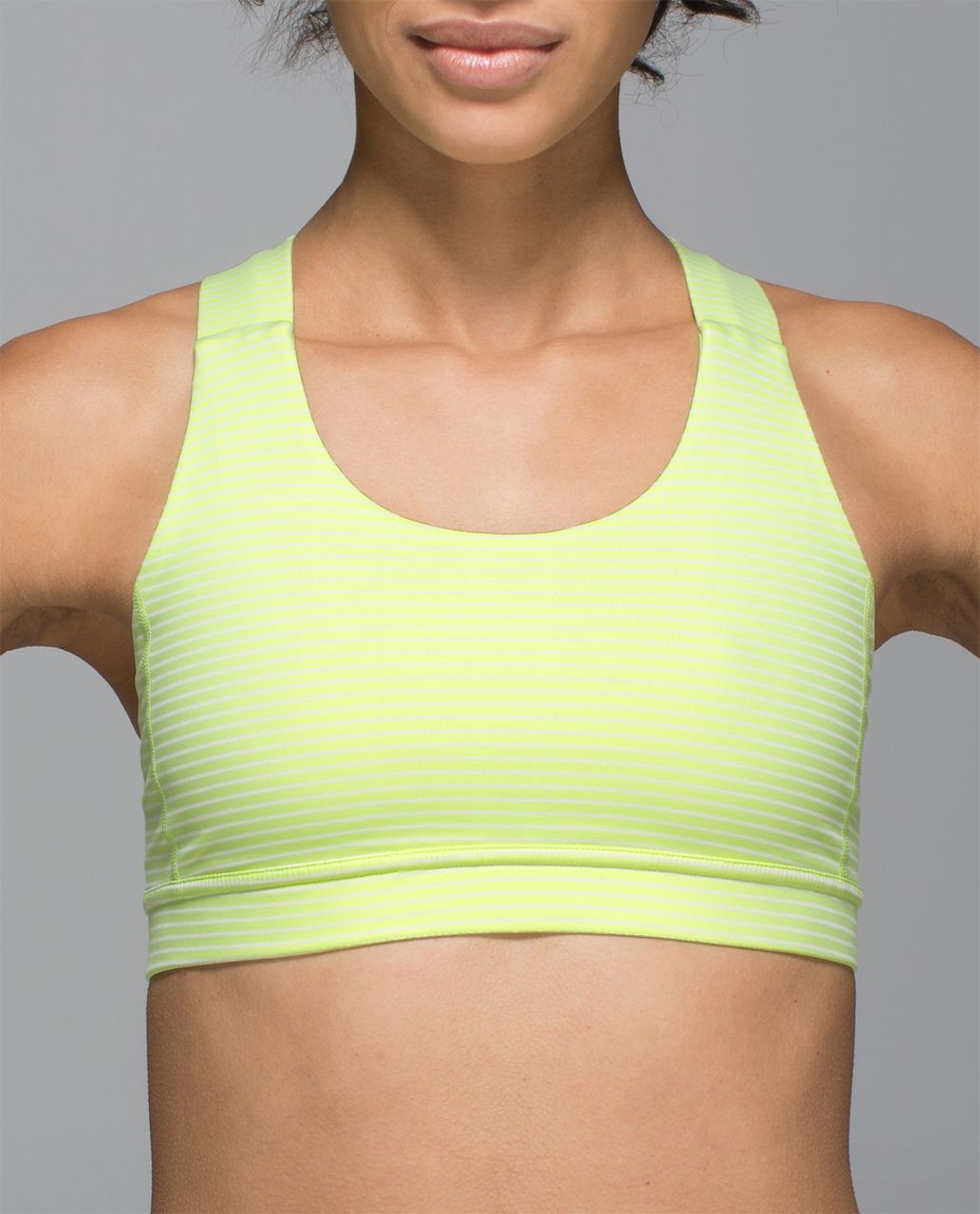 Lululemon All Sport Bra *Adjustable - Hyper Stripe Clear Mint Zest