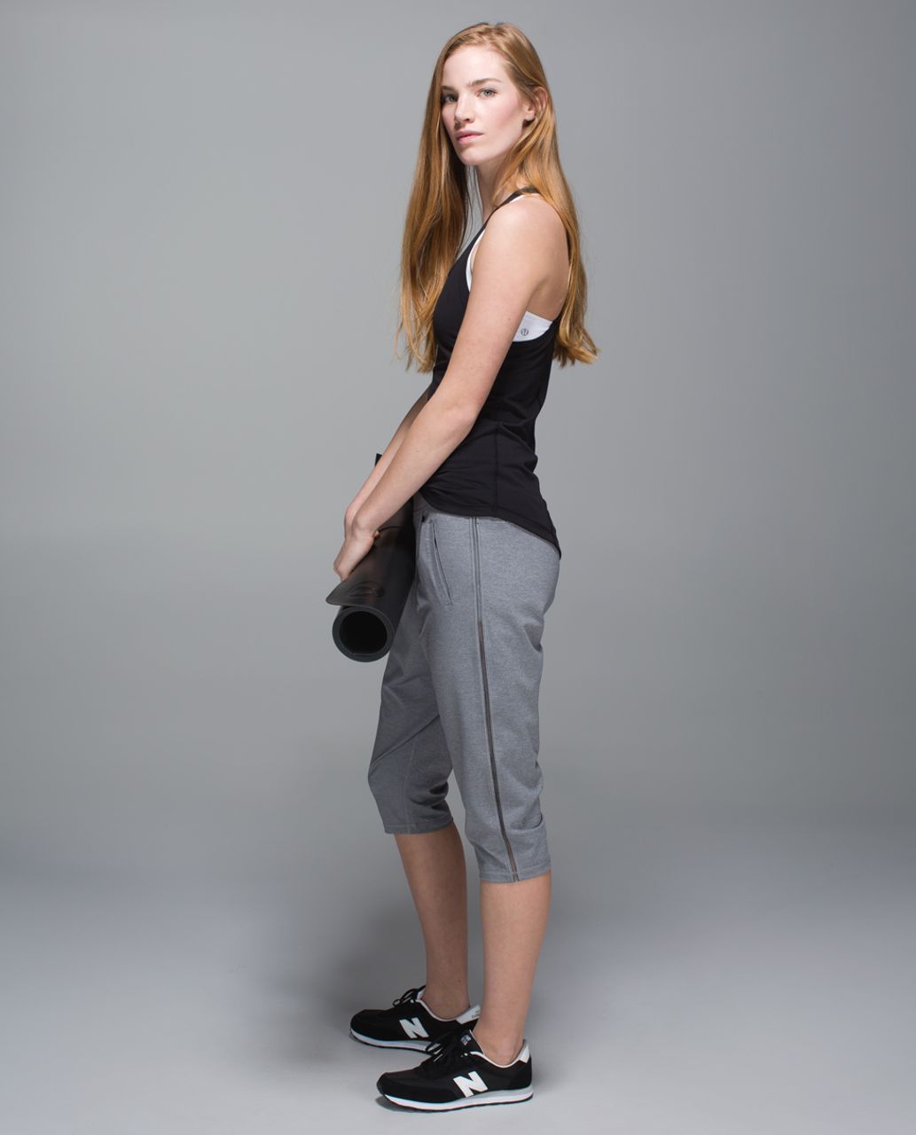 Lululemon Retreat Yogi Crop - Heathered Slate