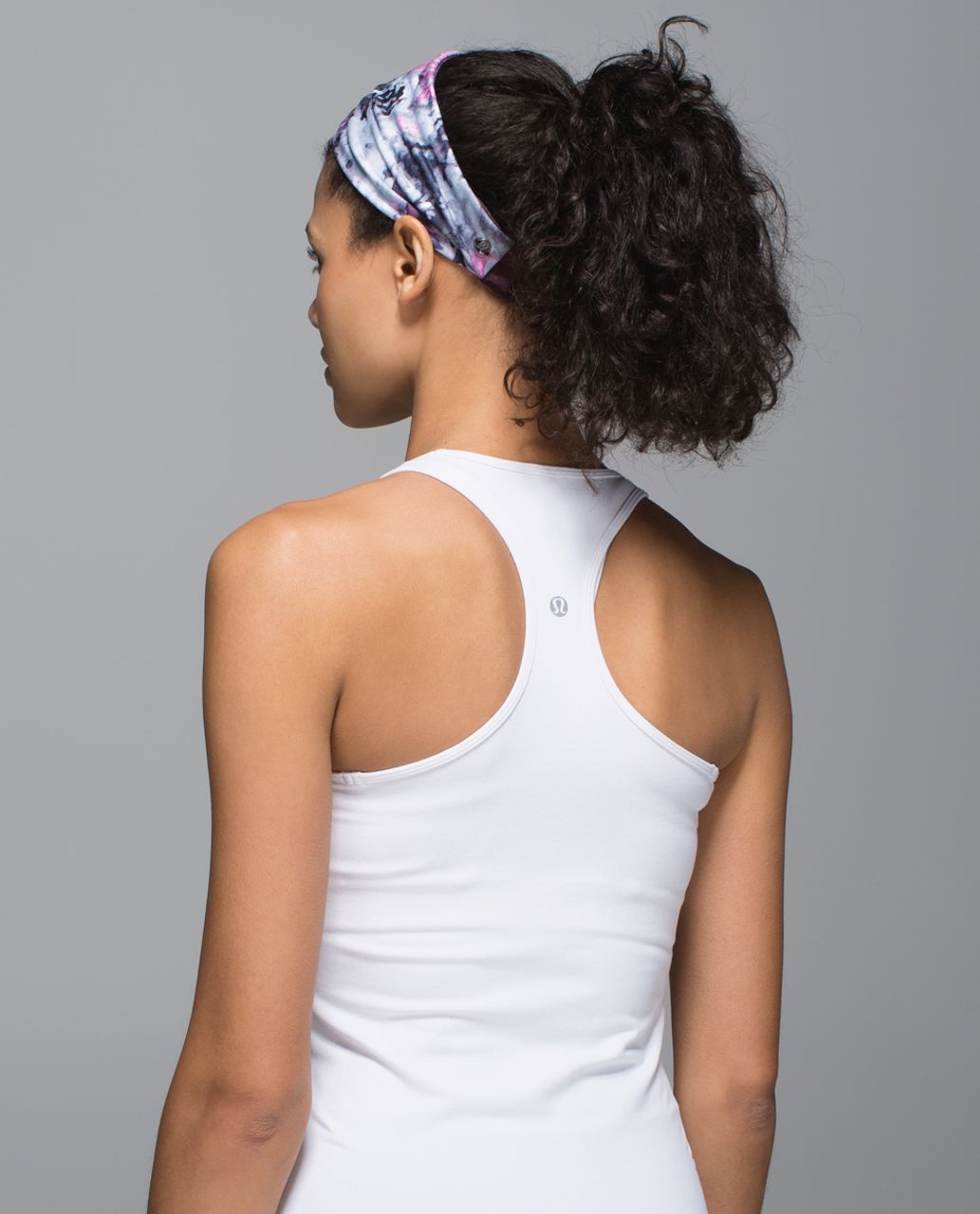 Lululemon Fringe Fighter Headband - Moody Mirage White Deep Navy / Heathered Black Cherry