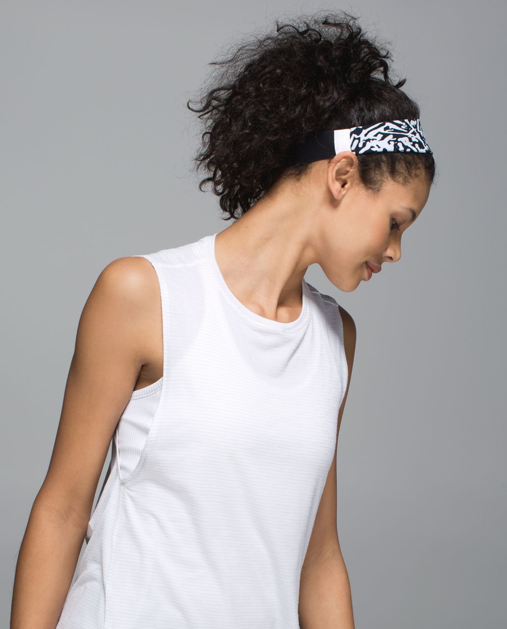 Lululemon Fringe Fighter Headband *Beach - Brushed Animal Black White / Black