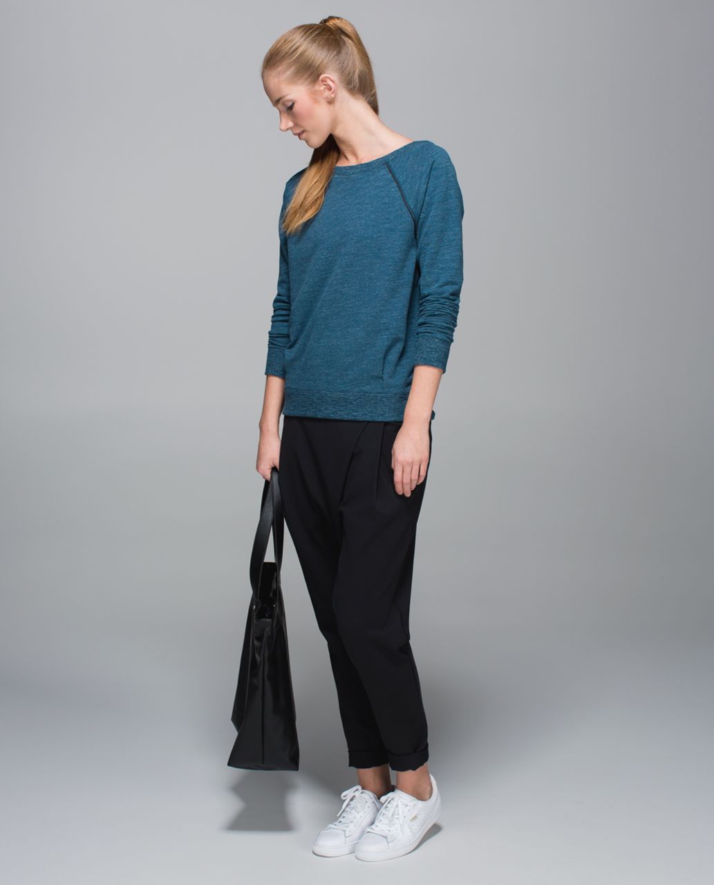 Lululemon Crew Love Pullover - Heathered Denim Alberta Lake - lulu