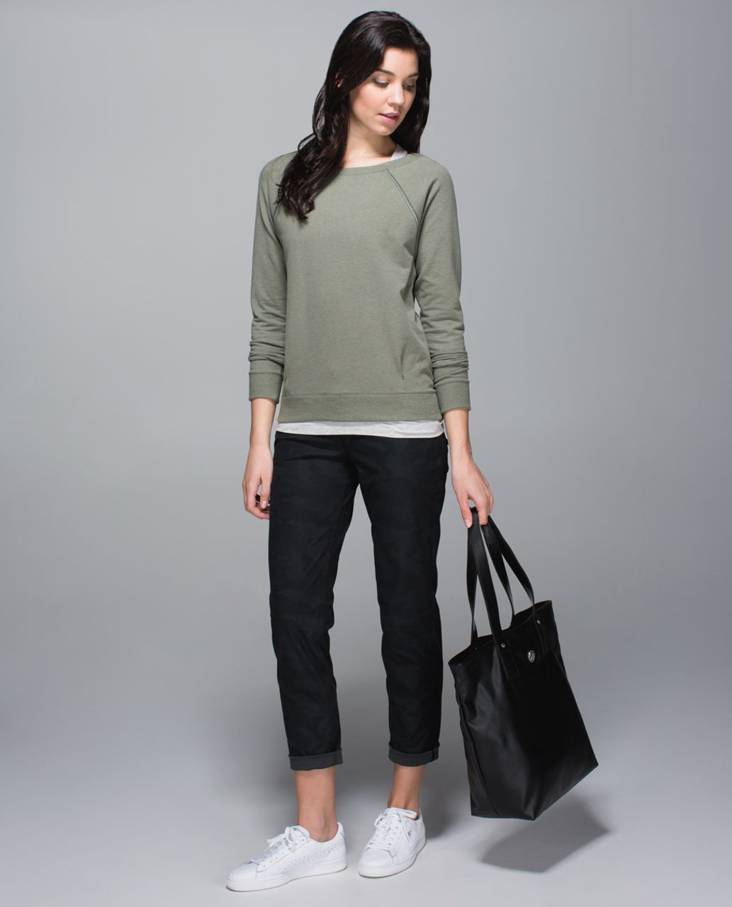 Lululemon Crew Love Pullover - Heathered Fatigue Fog