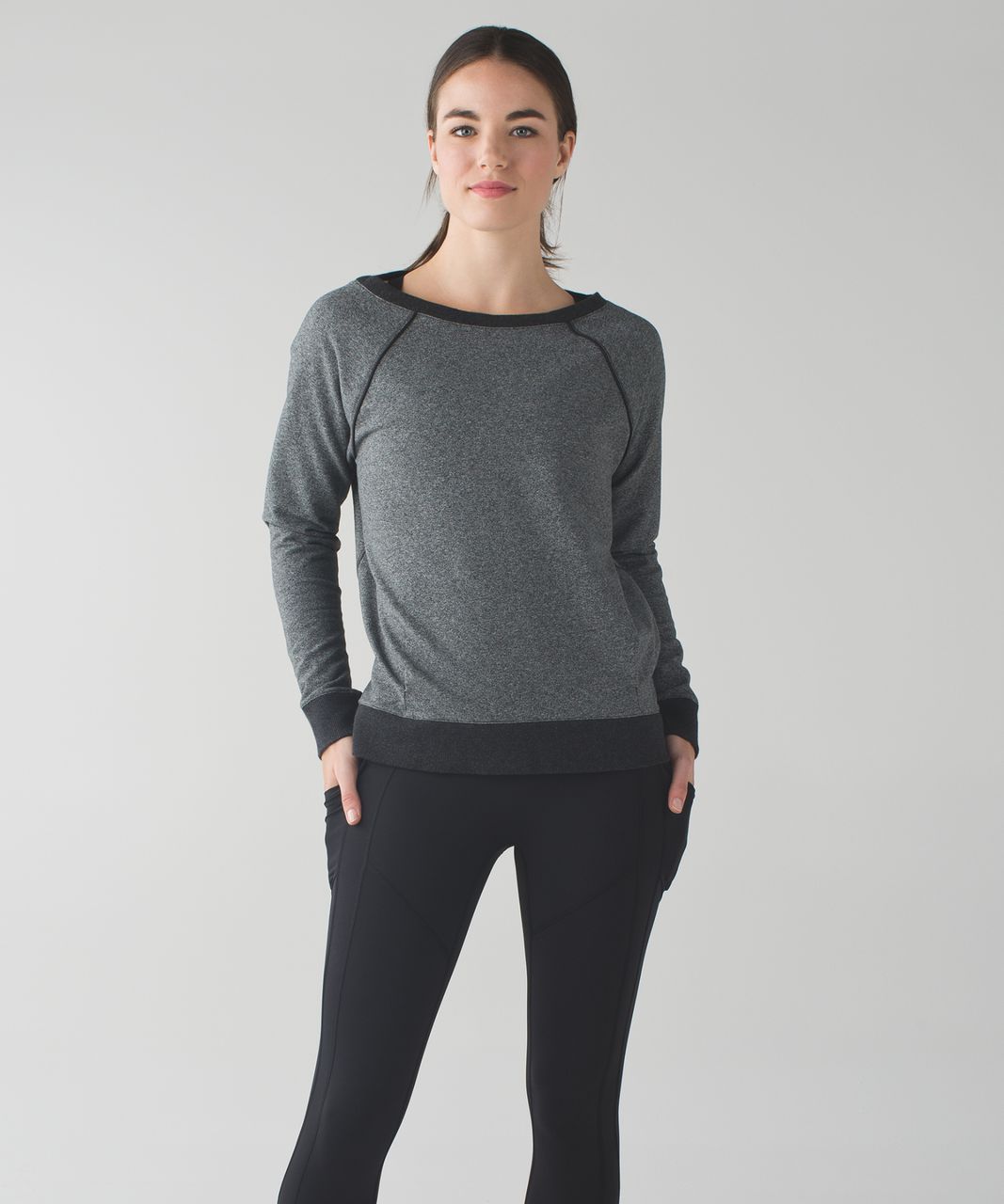 Lululemon Crew Love Pullover (First Release) - Heathered Speckled Black