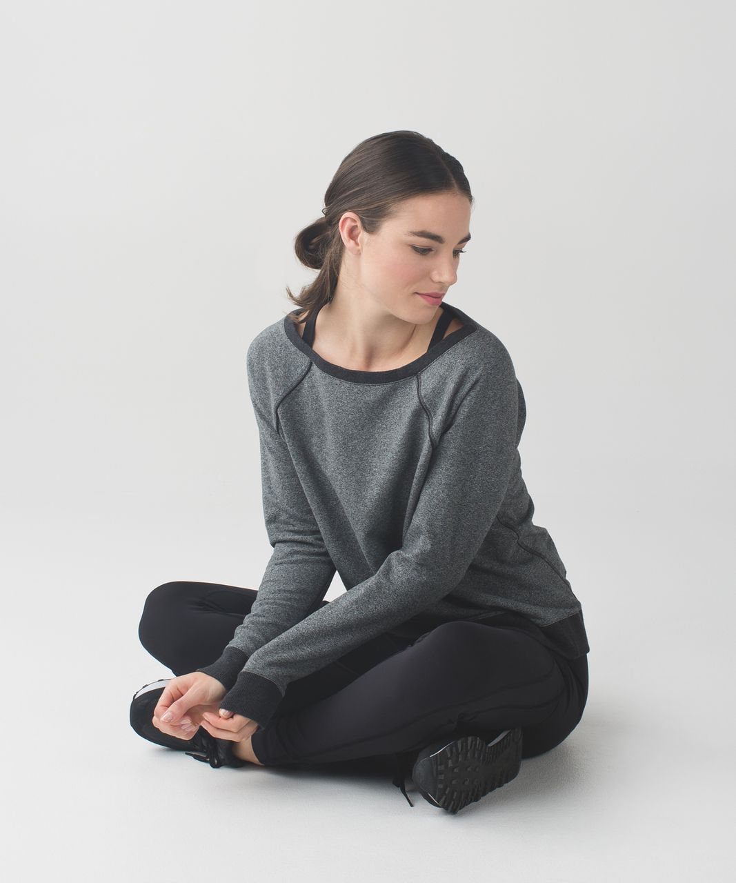 Lululemon Crew Love Pullover (First Release) - Heathered Speckled Black