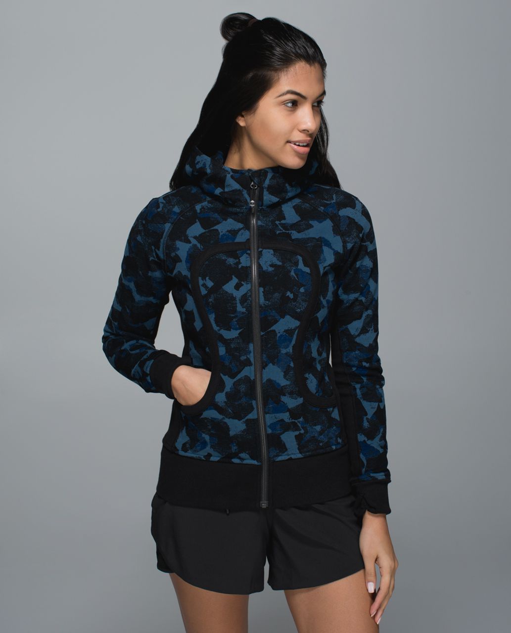 Lululemon Scuba Hoodie II - Jumbo Mystic Jungle Hawk Blue Harbor Blue