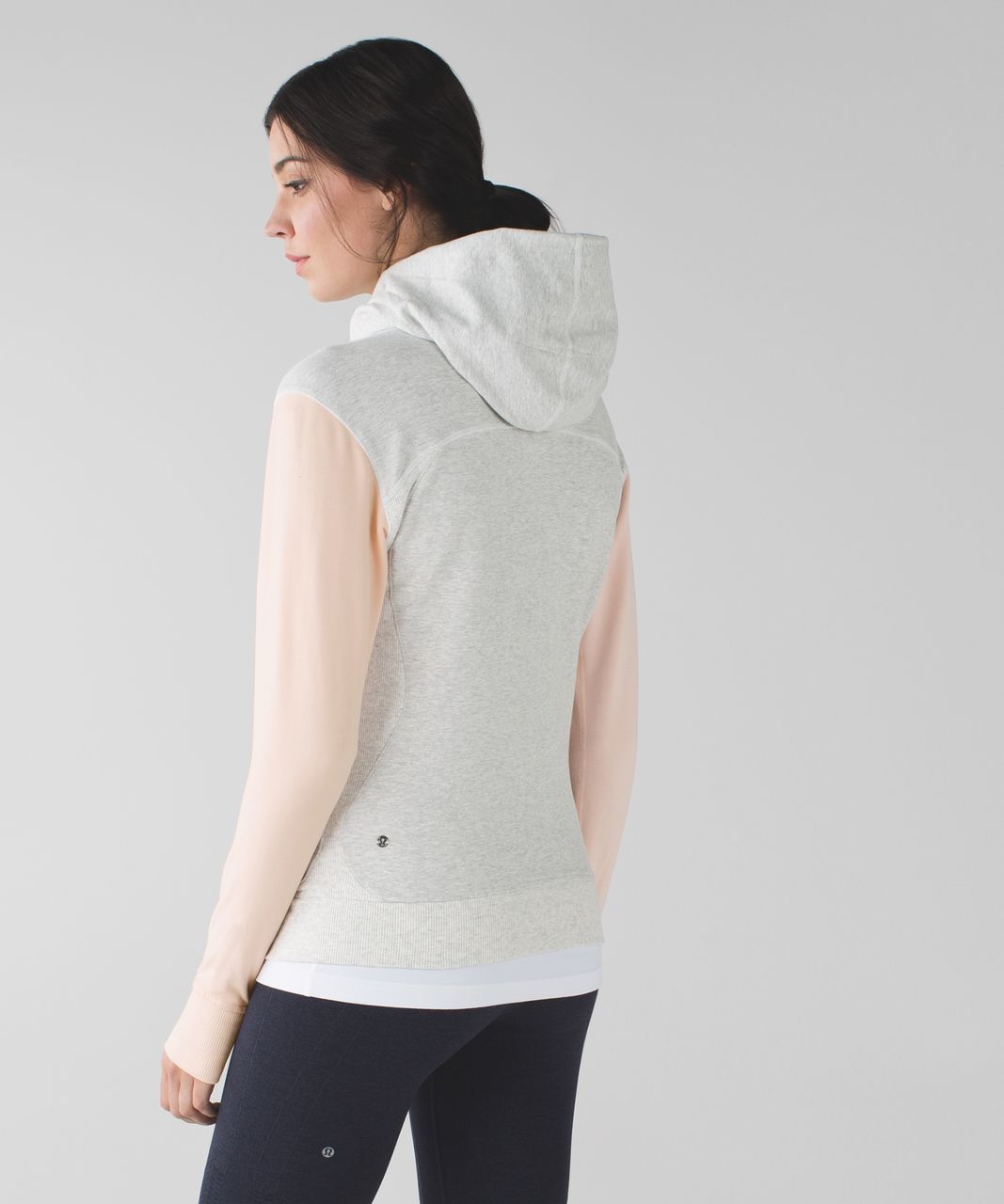 Lululemon On The Daily Hoodie - Heathered White / Butter Pink