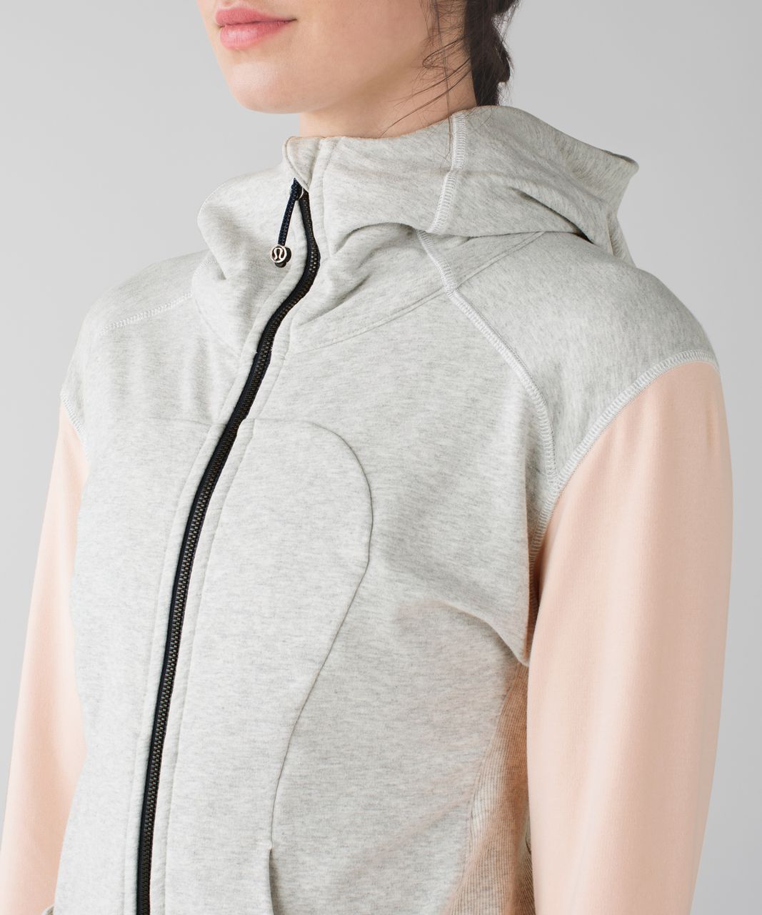 Lululemon On The Daily Hoodie - Heathered White / Butter Pink