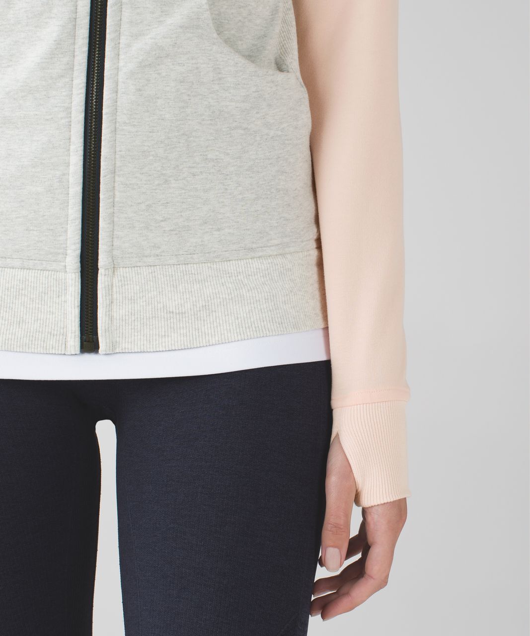 Lululemon On The Daily Hoodie - Heathered White / Butter Pink