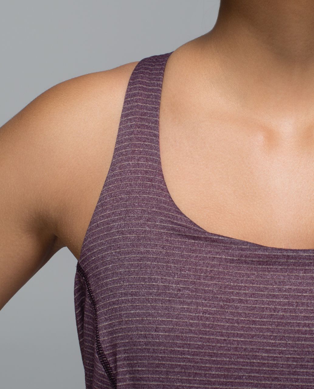 Lululemon Womens Wild Tank Top Size 6 Light Strappy Bra Heathered Bordeaux  Drama