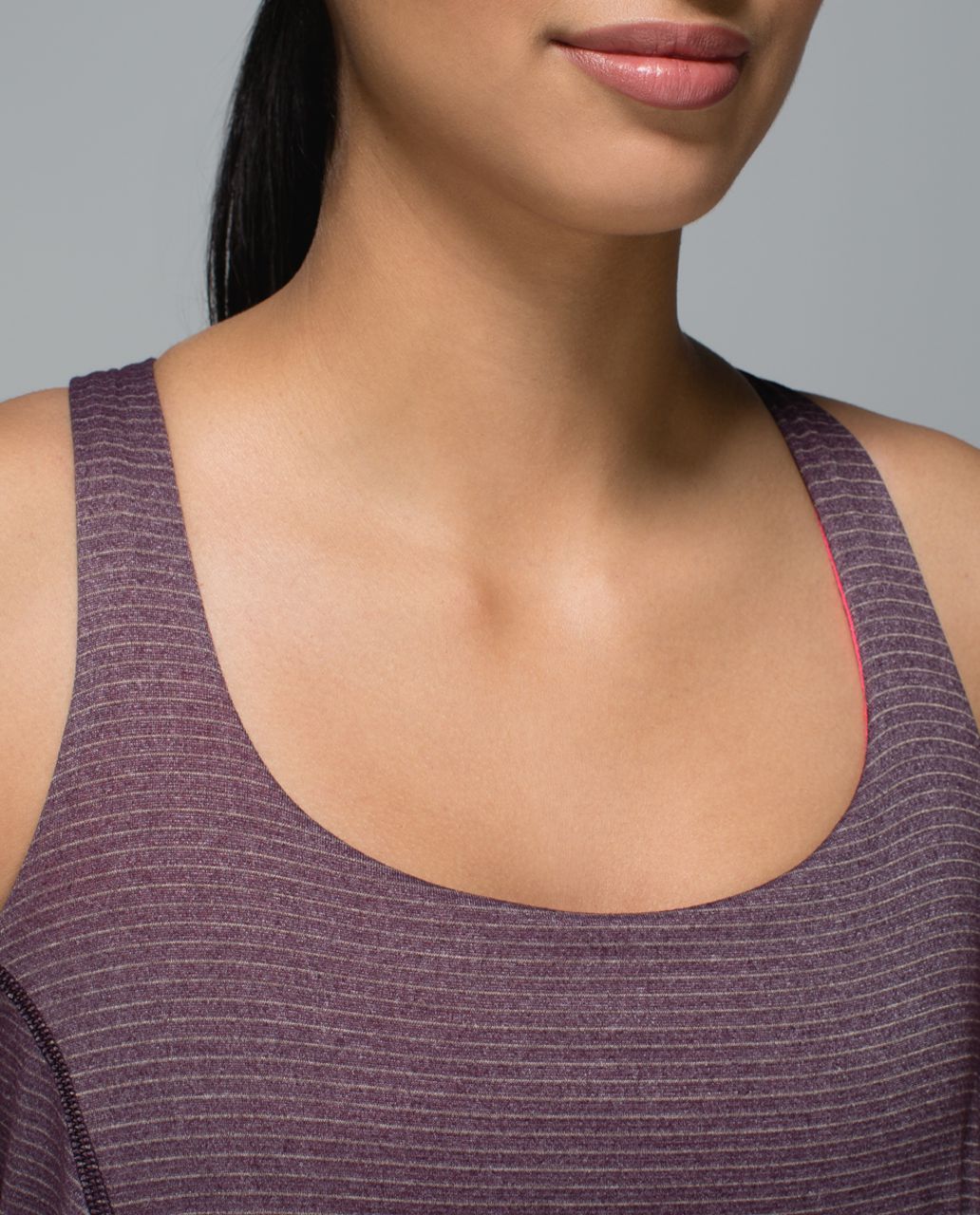 Lululemon Wild Tank - Heathered Black Cherry / Electric Coral