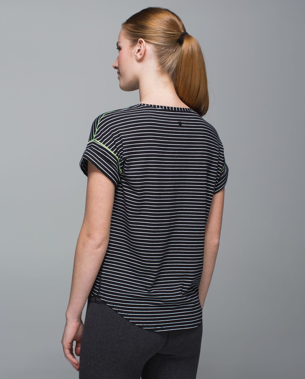 Lululemon Weekend Short Sleeve - Parallel Stripe Black White