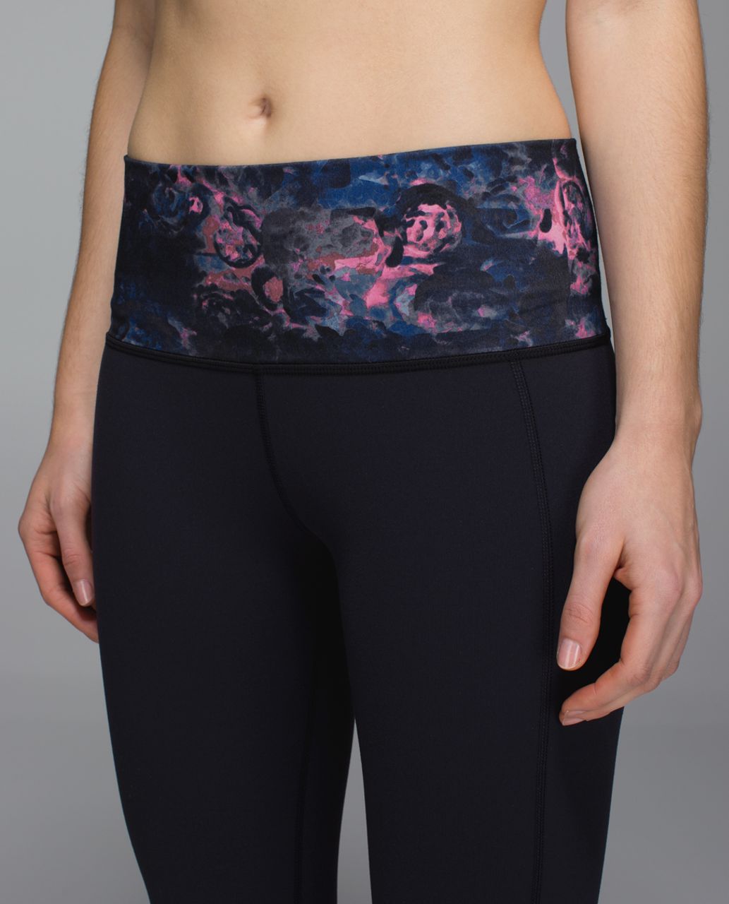 Lululemon Skinny Groove Pant II *Full-On Luon (Roll Down) - Naval Blue / Moody Mirage Bark Berry Deep Navy