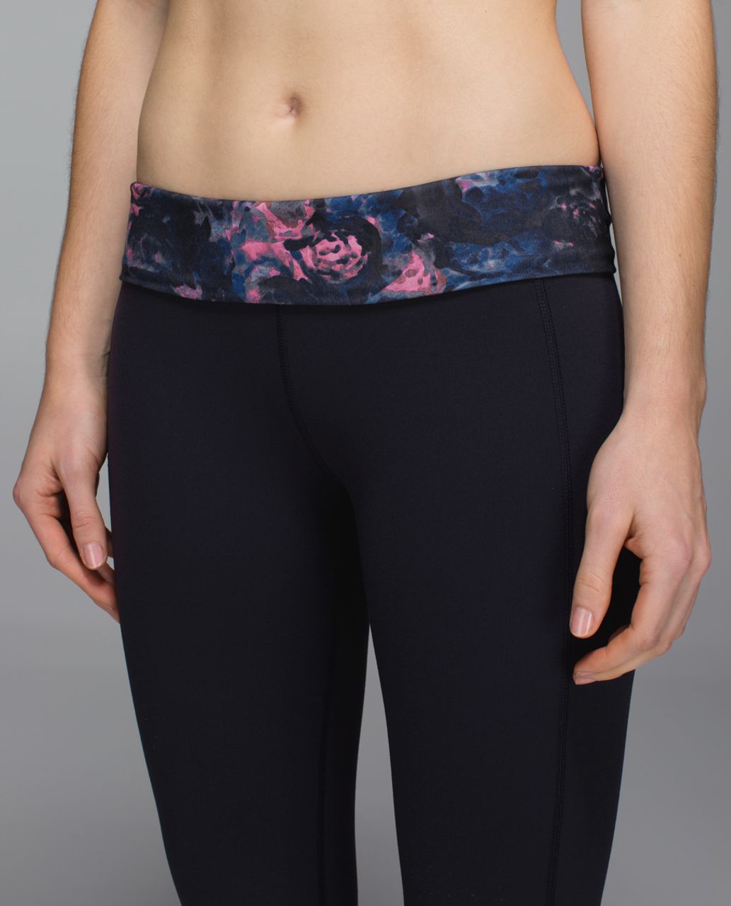 Lululemon Skinny Groove Pant II *Full-On Luon (Roll Down) - Naval Blue / Moody Mirage Bark Berry Deep Navy