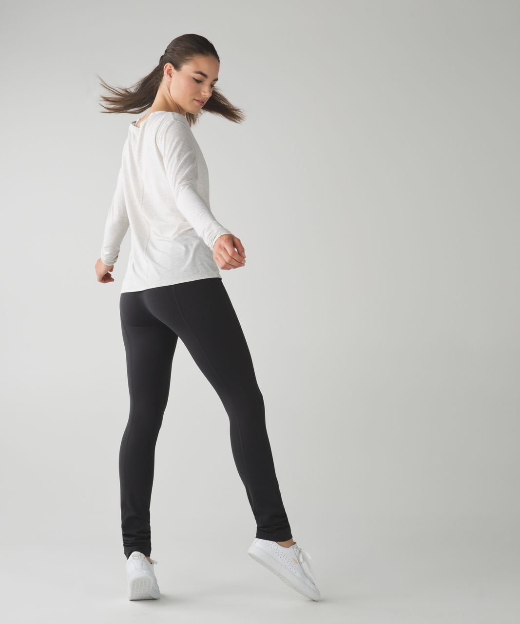 Lululemon Skinny Groove Pant II *Full-On Luon (Roll Down) - Deep Coal ...