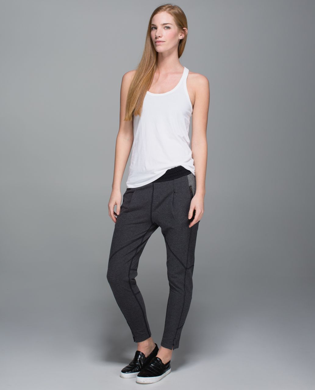 Lululemon Take It Easy Pant (31) - Heathered Black - lulu fanatics