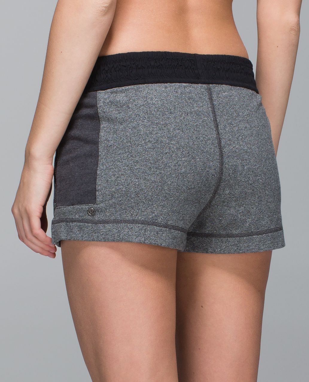 Lululemon All In Short - Heathered Speckled Black / Black / Heathered Black