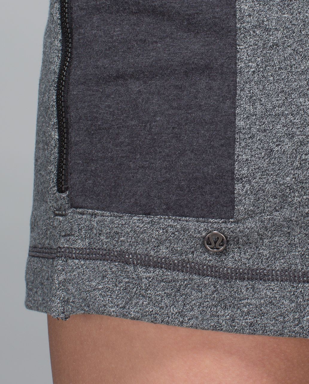 Lululemon All In Short - Heathered Speckled Black / Black / Heathered Black