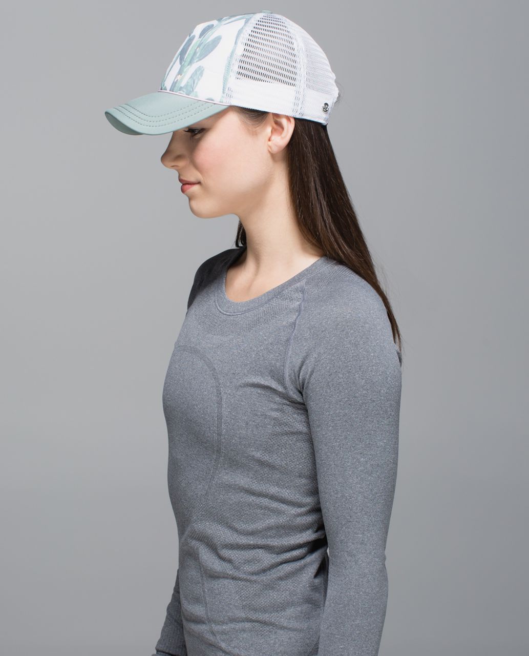 Lululemon WhatSUP Hat - Mini Prickly Pear White Multi / Earl Grey / White