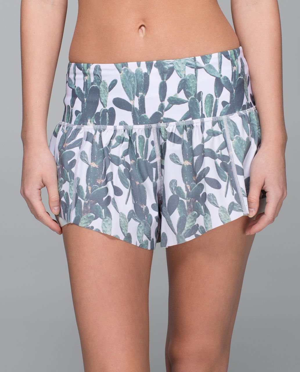 Lululemon Water:  Sea-Me Run Short - Mini Prickly Pear Multi / Minty Grey