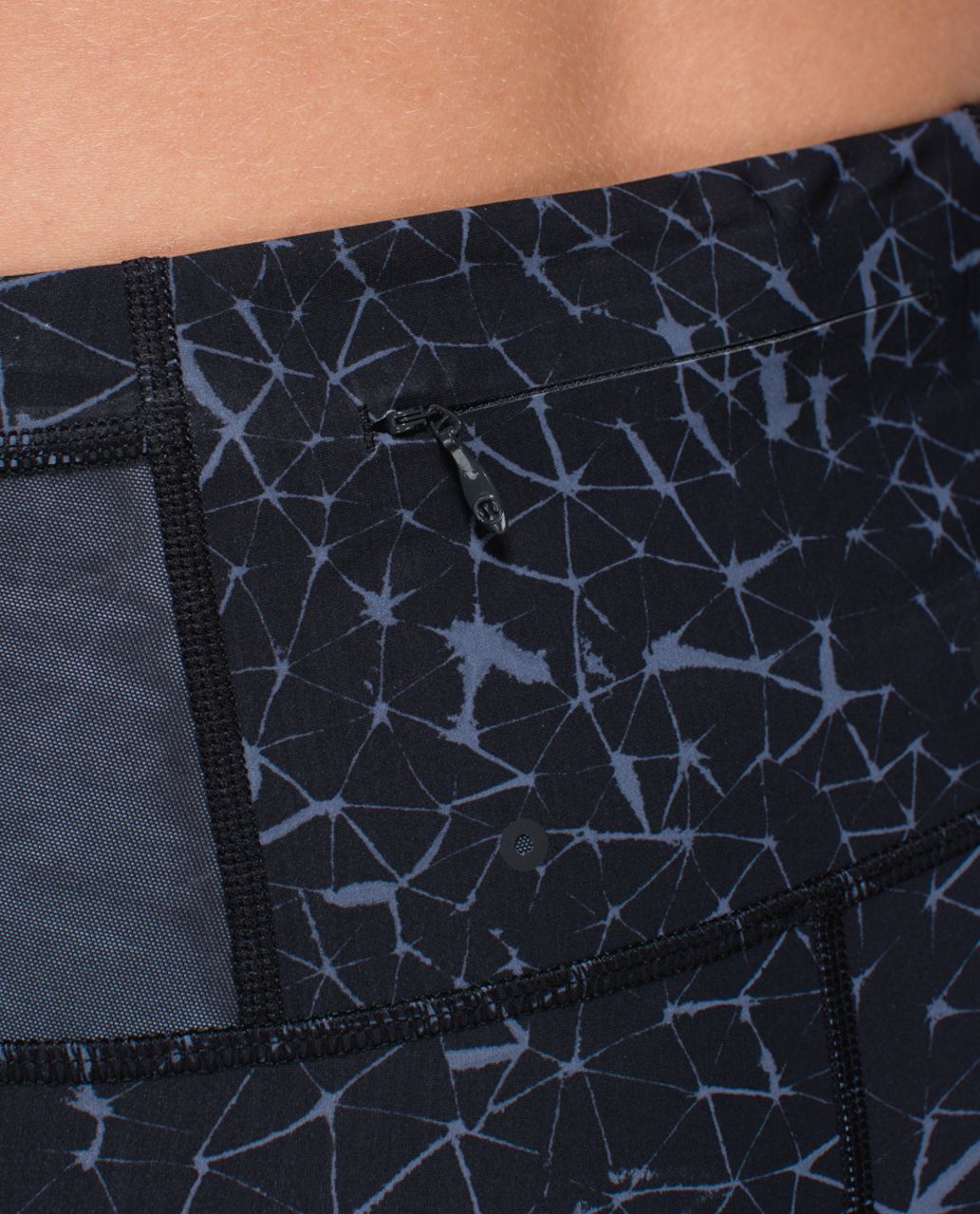 Lululemon Water:  Sea-Me Run Tight Short - Star Crushed Coal Black / Black