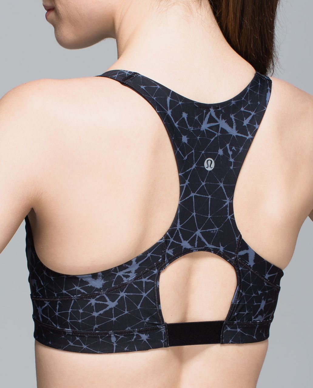 Lululemon Water:  Top Speed Bra - Star Crushed Coal Black / Black