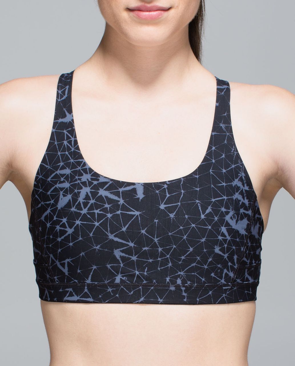 Lululemon Water:  Top Speed Bra - Star Crushed Coal Black / Black