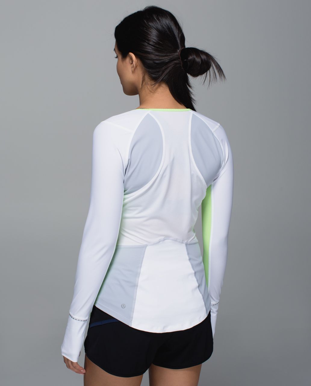 Lululemon Trail Bound Long Sleeve - White / Clear Mint