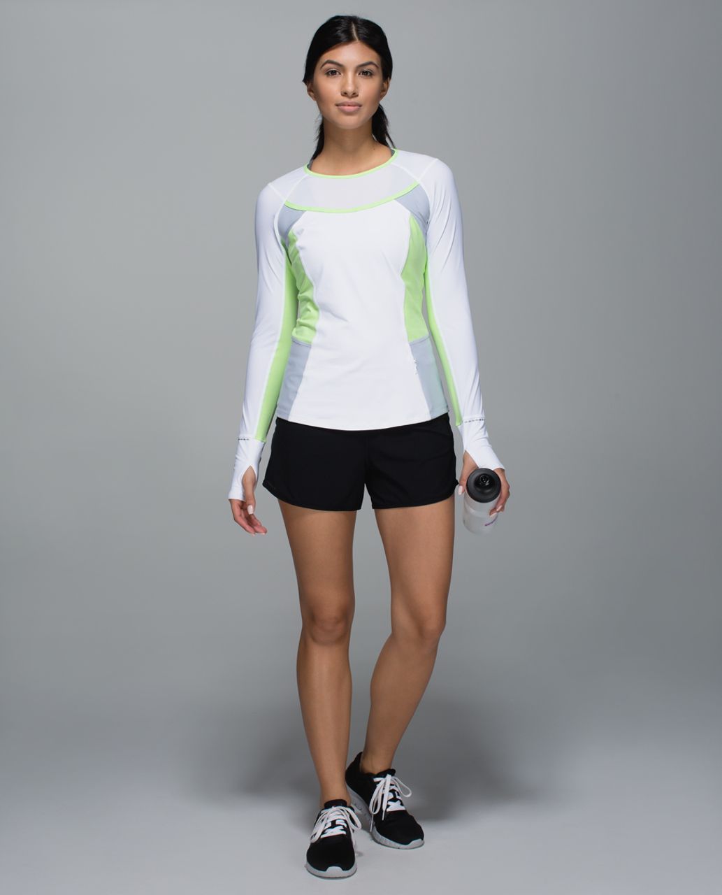 Lululemon Trail Bound Long Sleeve - White / Clear Mint