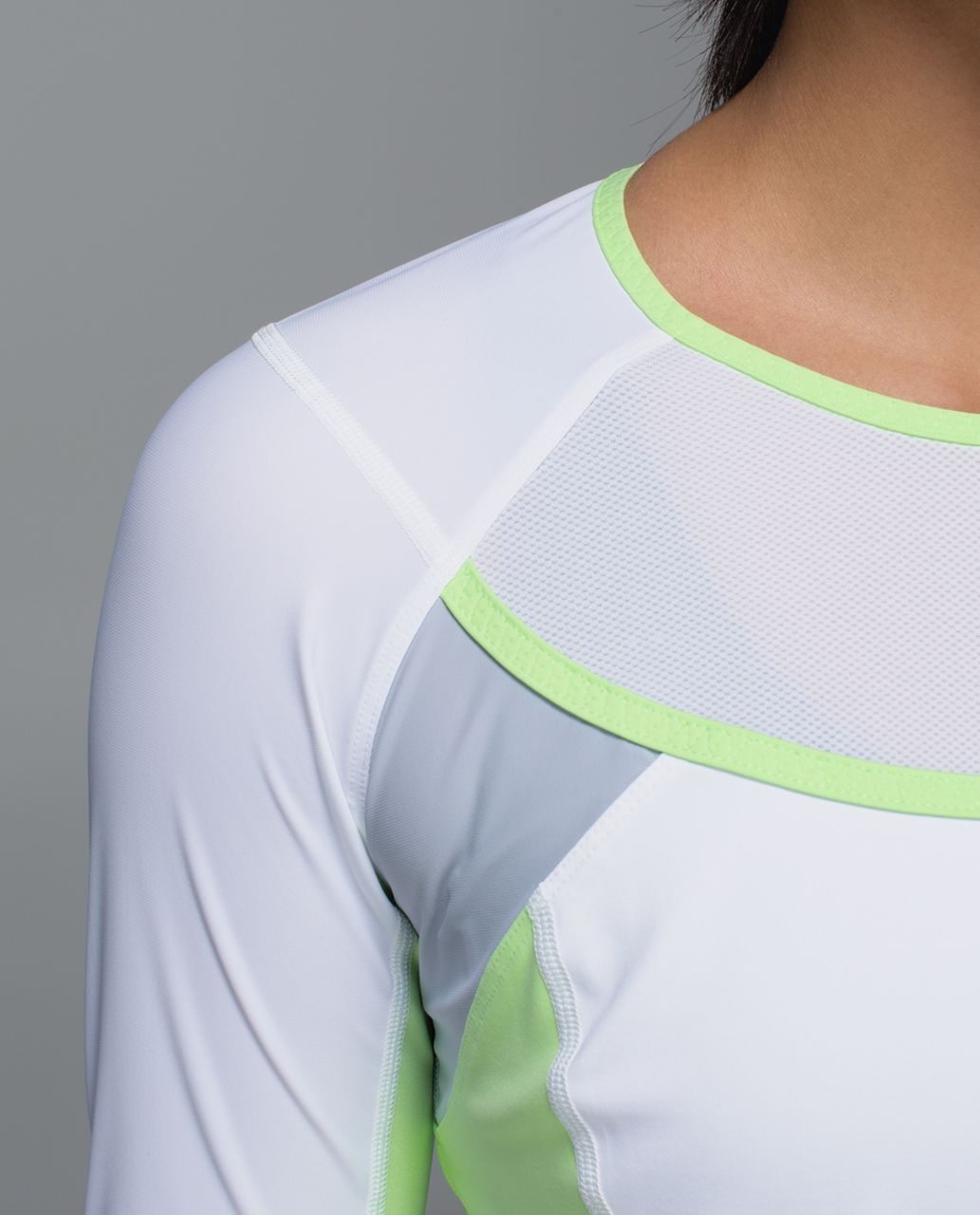 Lululemon Trail Bound Long Sleeve - White / Clear Mint