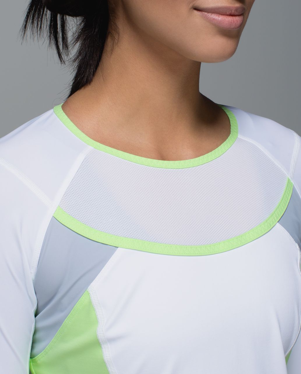 Lululemon Trail Bound Long Sleeve - White / Clear Mint