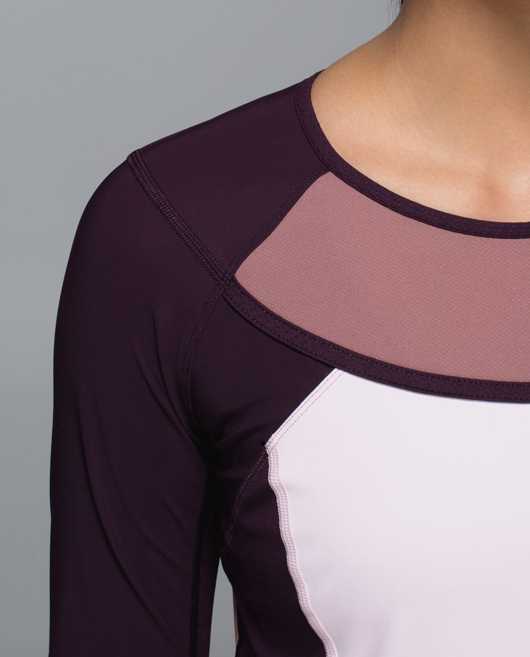 Lululemon Trail Bound Long Sleeve - Black Cherry / Strawberry Milkshake / Bark Berry