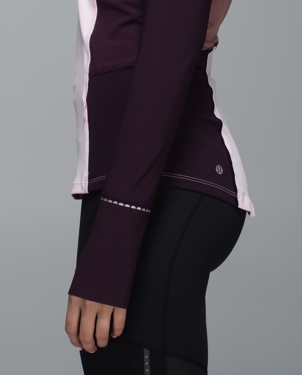 Lululemon Trail Bound Long Sleeve - Black Cherry / Strawberry Milkshake / Bark Berry