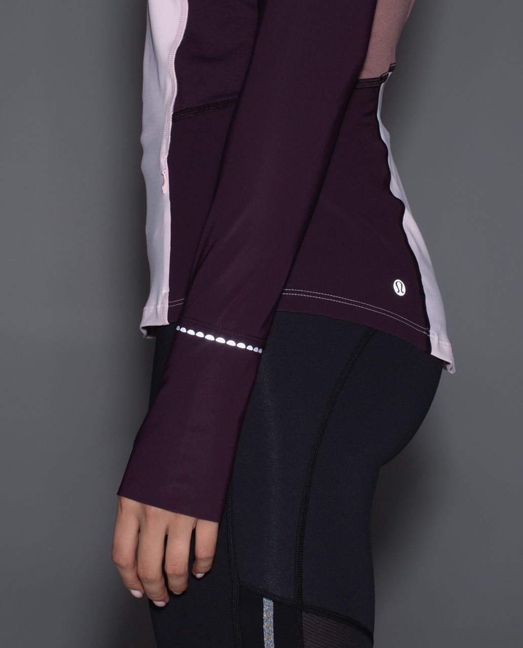 Lululemon Trail Bound Long Sleeve - Black Cherry / Strawberry Milkshake / Bark Berry