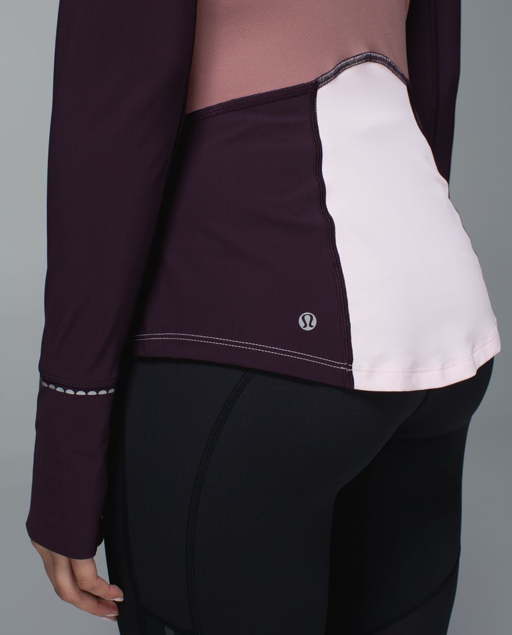 Lululemon Trail Bound Long Sleeve - Black Cherry / Strawberry Milkshake / Bark Berry