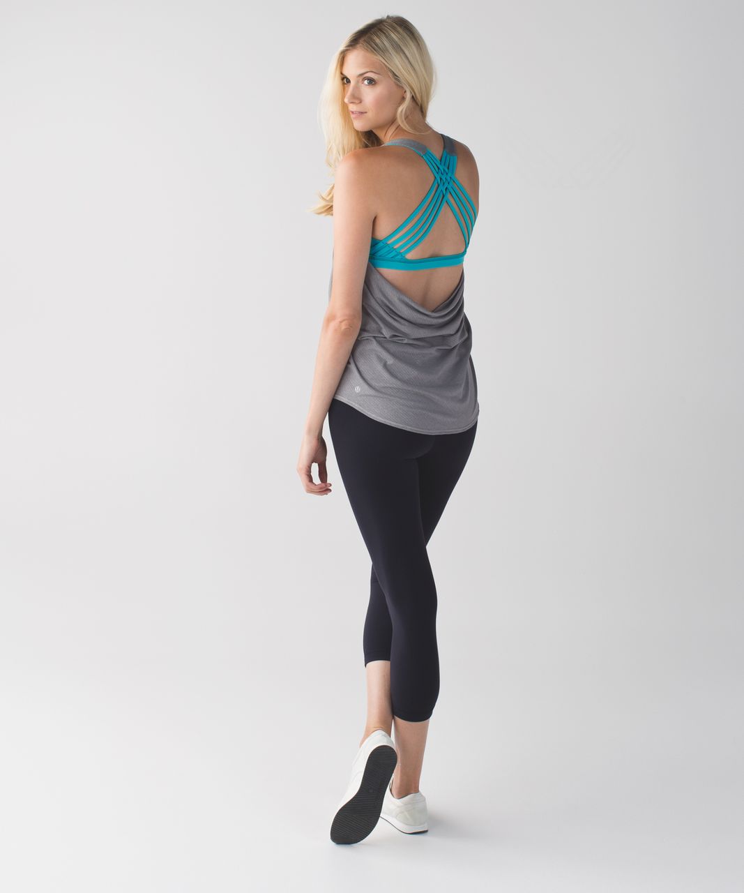 Lululemon Wild Tank - Heathered Slate / Blue Tropics