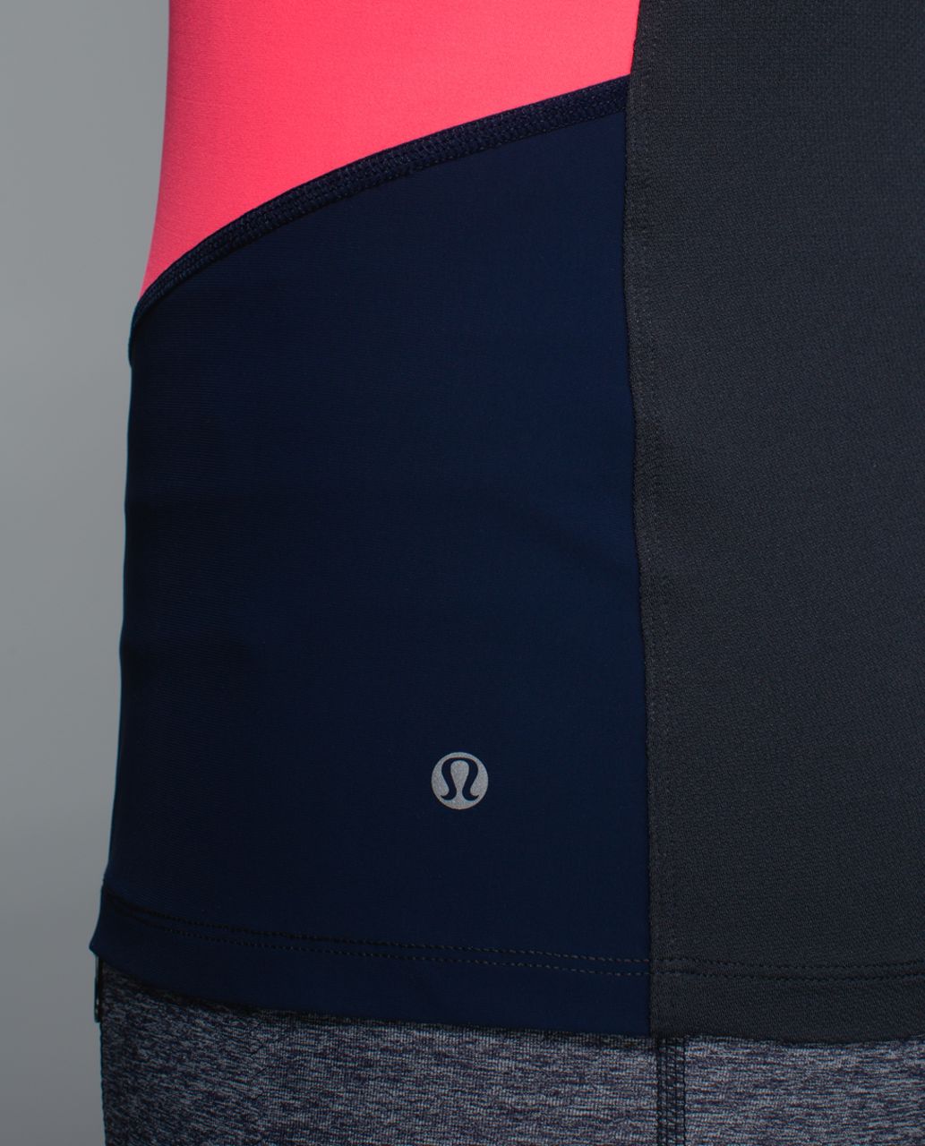 Lululemon Trail Bound Tank - Deep Coal / Deep Navy / Electric Coral ...