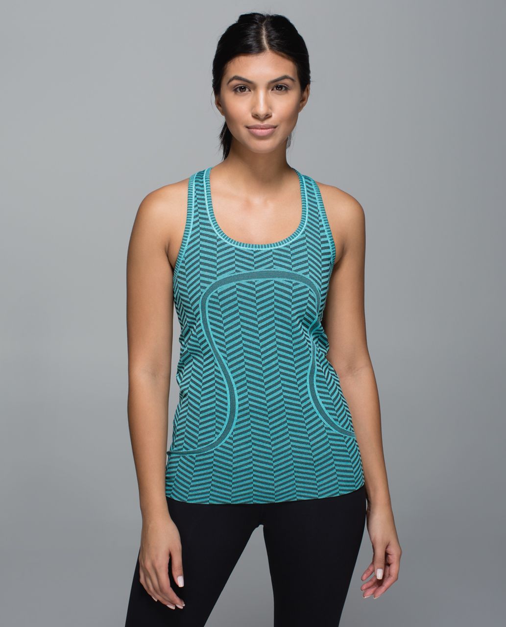 Lululemon Run:  Swiftly Tech Racerback - Heathered Blue Tropics