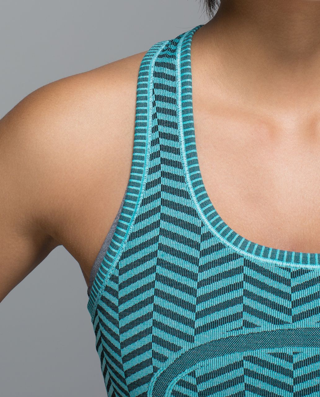 Lululemon Run:  Swiftly Tech Racerback - Heathered Blue Tropics